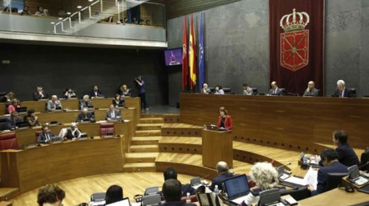 Imagen reciente de un pleno del Parlamento de Navarra