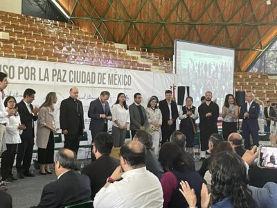 Candidatos al gobierno de la Ciudad de México firman Compromiso por la Paz propuesto por la CEM