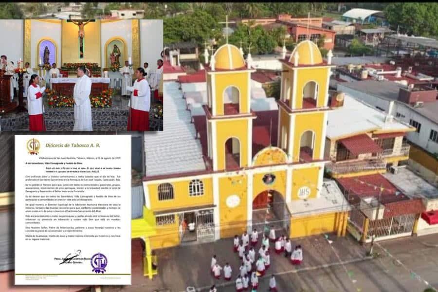 Profanan Santísimo Sacramento en la parroquia de San José Tulipán, diócesis de Tabasco, México