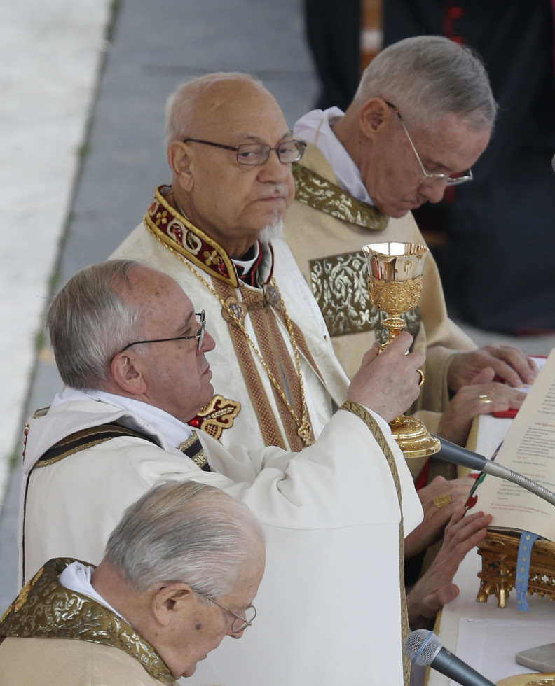 Pope Francis celebrates Eucharist during inaugural Mass in St. Peter's Square at Vatican