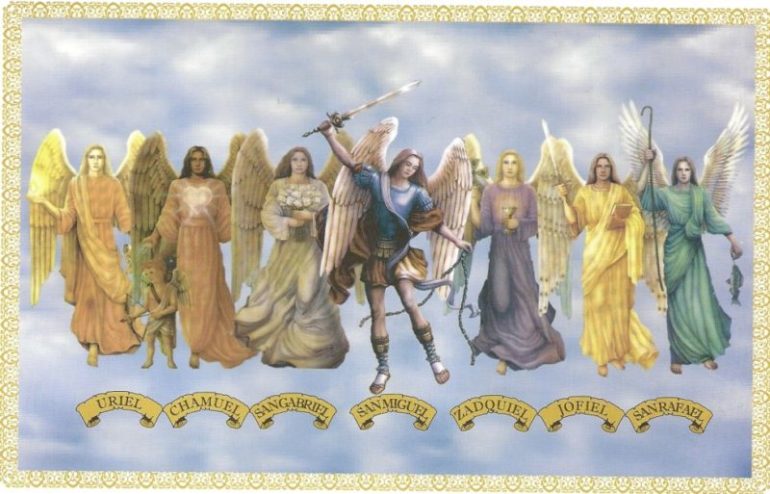 En la imagen una representación de los siete ángeles