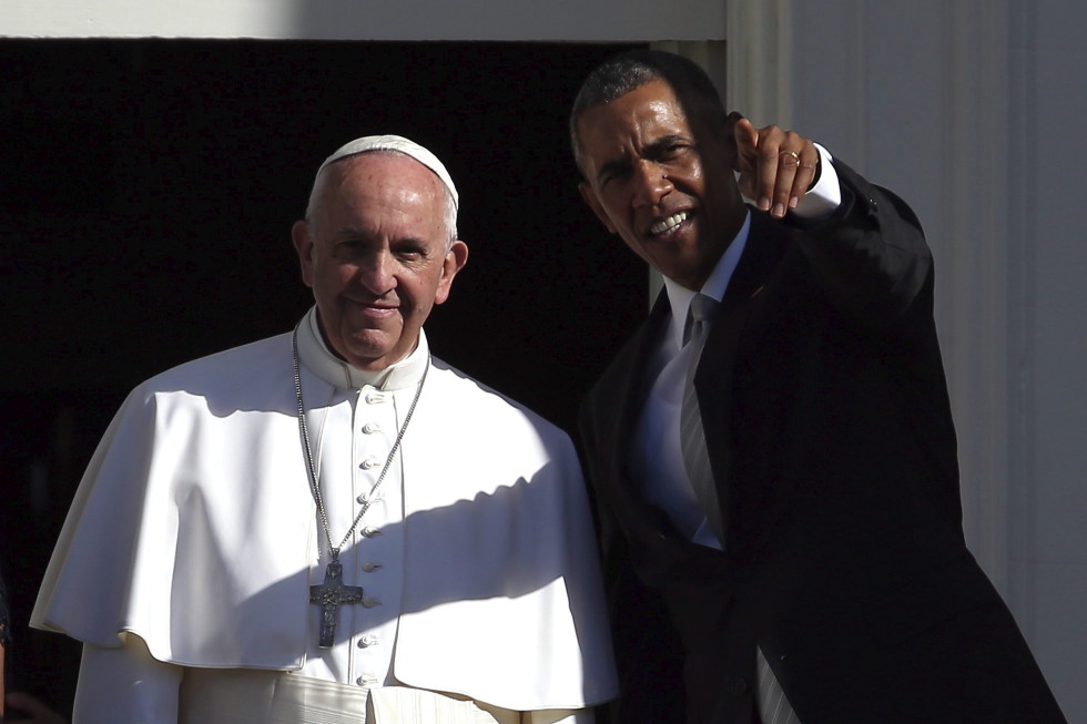 El Papa Francisco y Barack Obama durante la visita apostólica del Santo Padre.