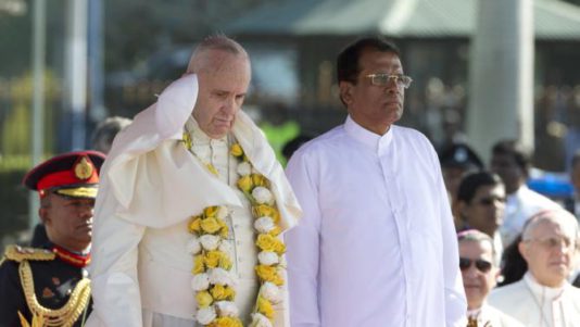 El Cardenal Ranjith agradece al Papa su visita a Sri Lanka