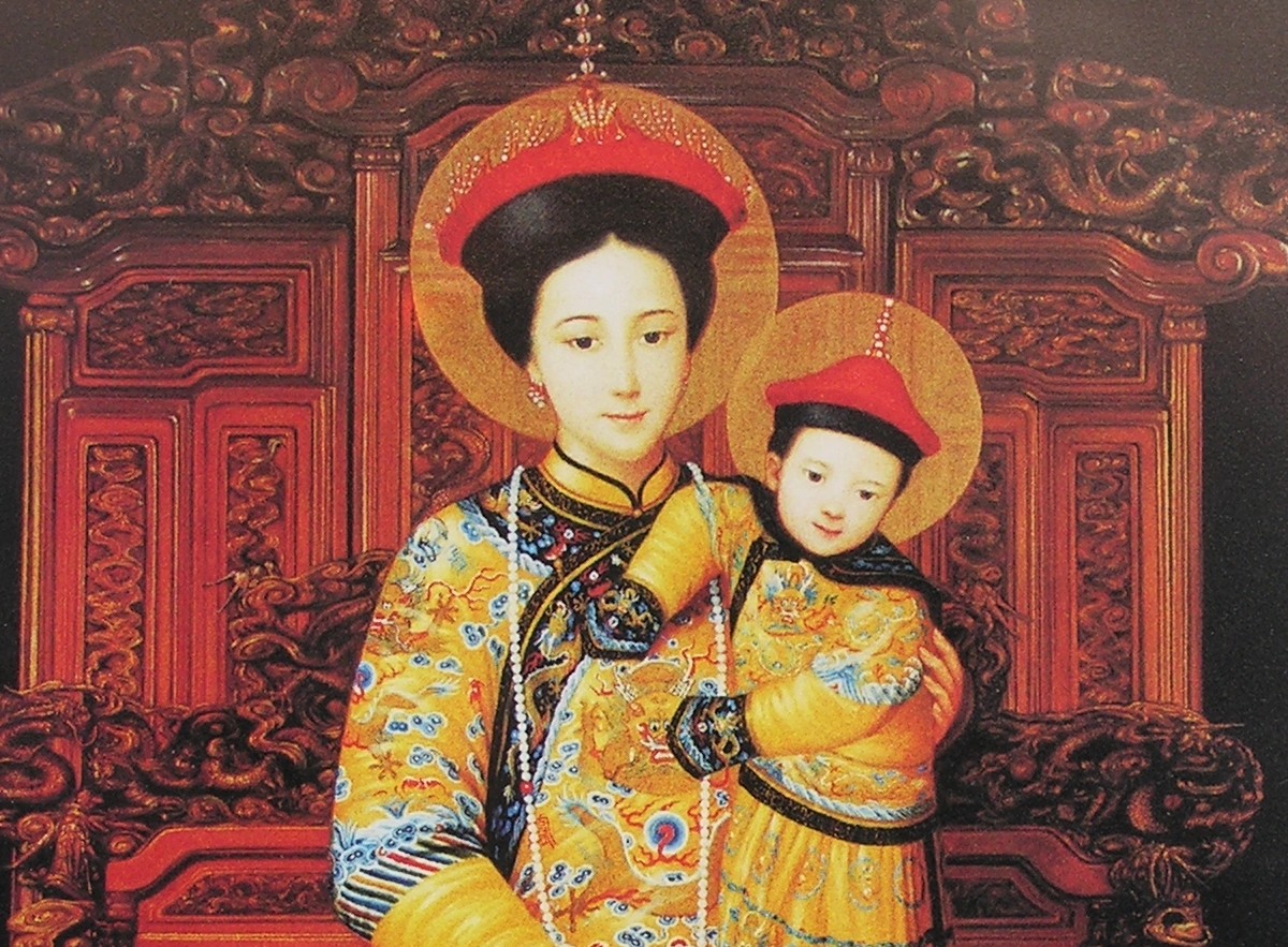 Китайская мама японская мама. Китайские христианские иконы. Мама на китайском. Китайская мать. Мама в Китае.