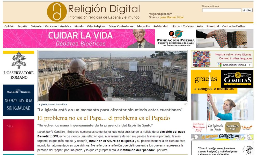 Osoro financia Religión Digital a través de la Delegación de Fundaciones