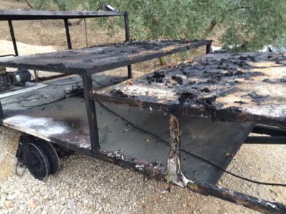 Queman las carrozas para la cabalgata de Reyes en un municipio de Málaga