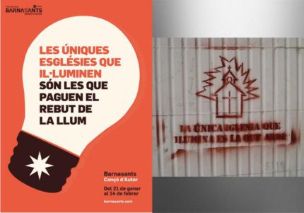 «La única iglesia que ilumina es la que paga la luz»
