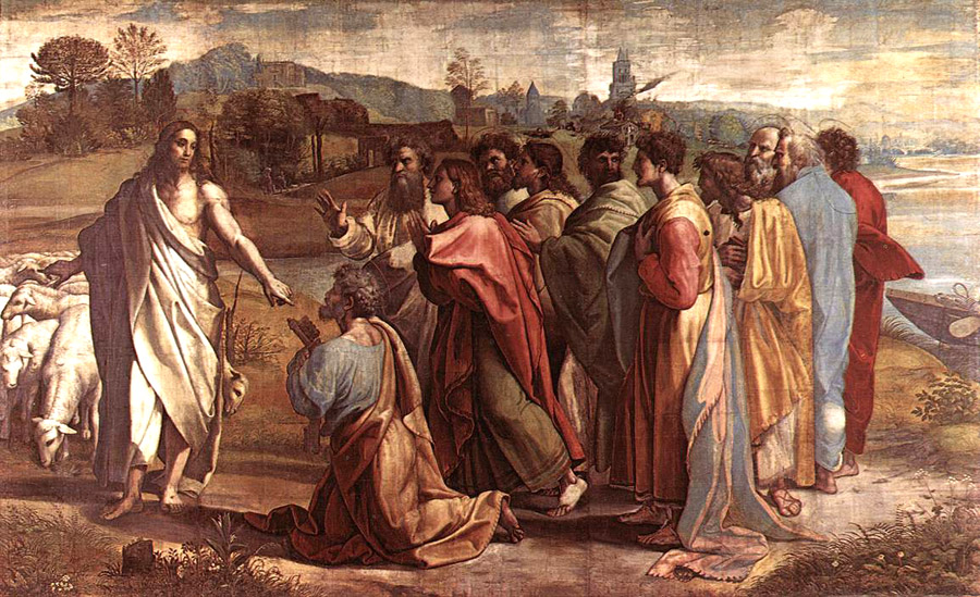 Resultado de imagen de Cristo entrega las llaves del cielo a San Pedro