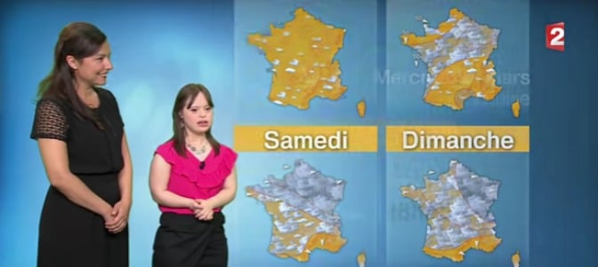 Una joven con Síndrome de Down cumple su sueño: ser ‘la chica del tiempo’