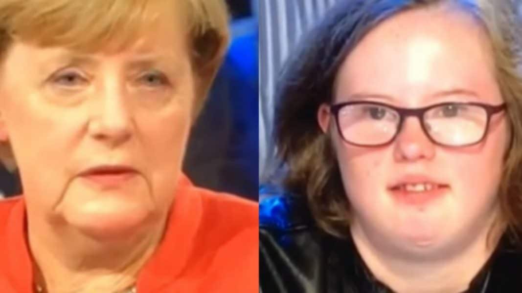 La crucial pregunta de una joven con síndrome de Down a Angela Merkel