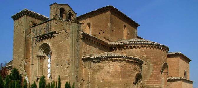 Vista exterior del Monasterio de Sijena, relacionado con la sentencia de recuperación de sus pinturas expoliadas.