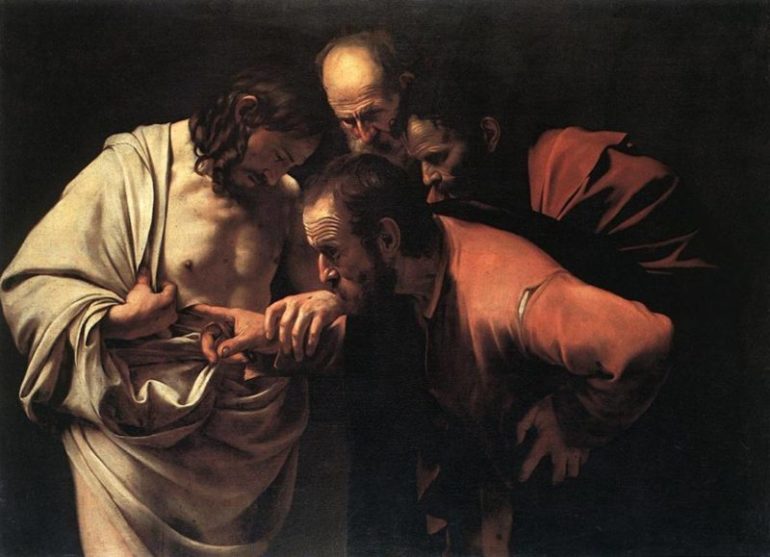Evangelio Santo-Tomás-Caravaggio