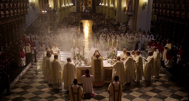 Imagen de la misa de despedida del cardenal Cipriani