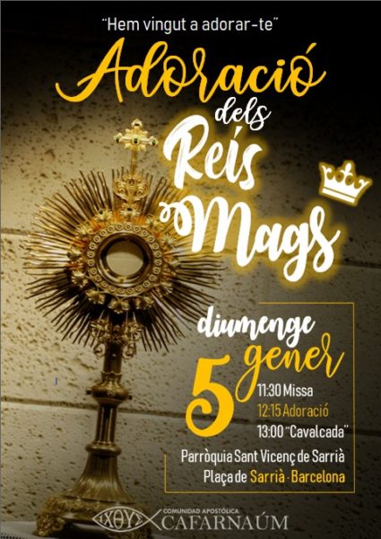 Los Reyes Magos volverán a adorar al Santísimo en Barcelona