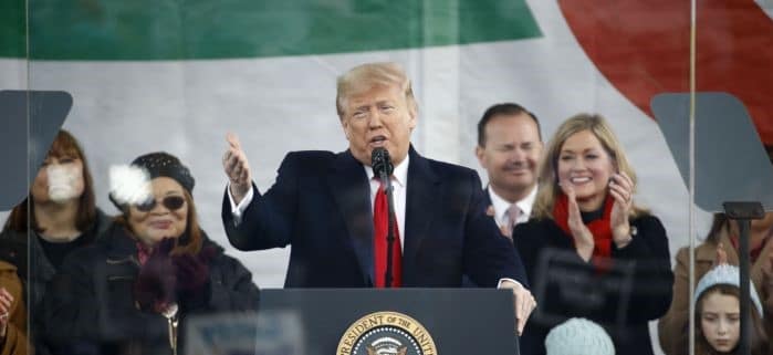 Trump, primer presidente de Estados Unidos que participa en la Marcha por la Vida