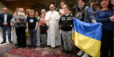 Papa Francisco con ucranianos
