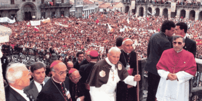 San Juan Pablo II en Santiago de Compostela en 1982