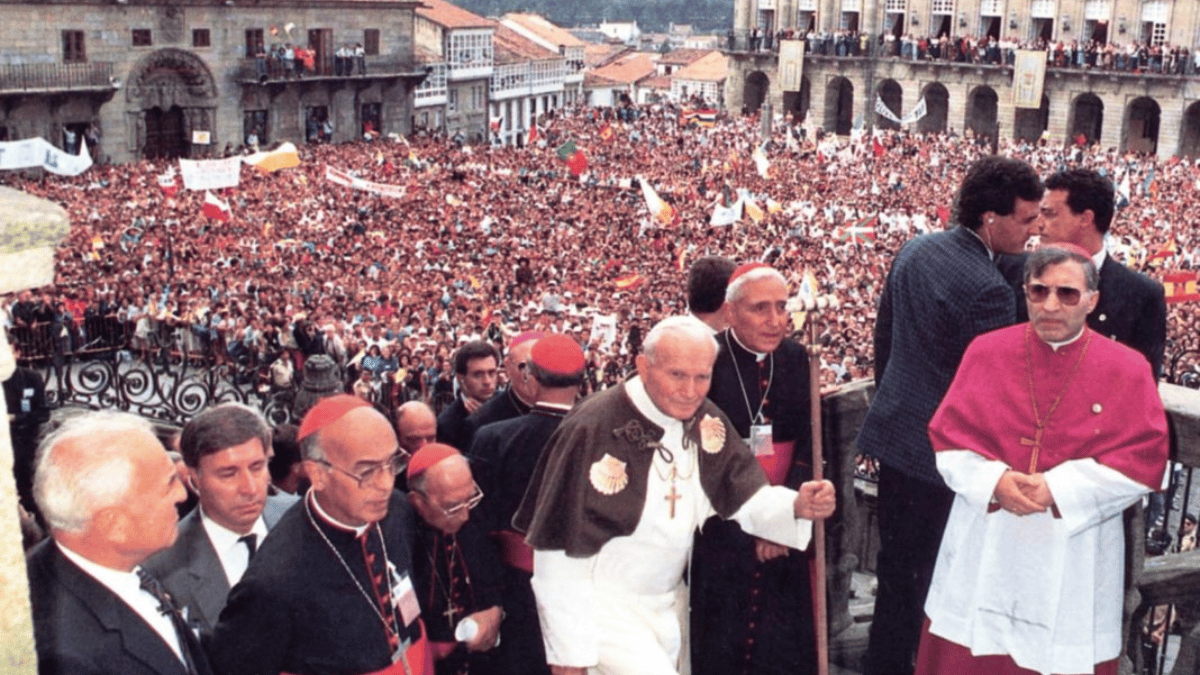 San Juan Pablo II en Santiago de Compostela en 1982