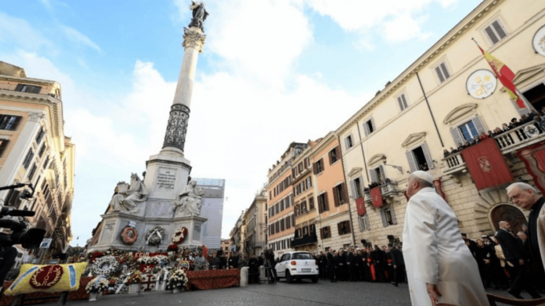 Francisco homenajeará este año a la Inmaculada en la Plaza de España de Roma