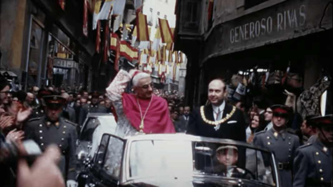 Sale a la luz un vídeo inédito de la llegada de Tarancón a Toledo