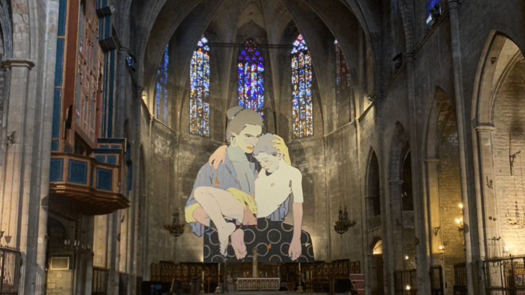 El esperpento que decora la Basílica de Santa María del Pi en Barcelona