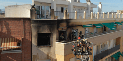 Incendio en la casa de los jesuitas de Murcia