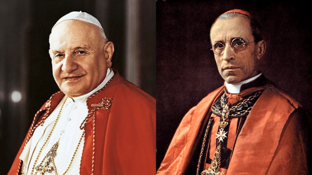 Juan XXIII y Pío XII