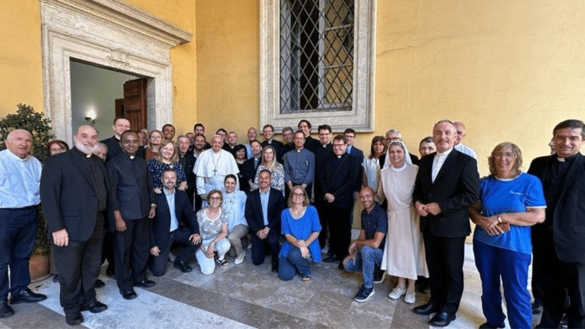 Francisco con los trabajadores del Dicasterio para la Doctrina de la Fe