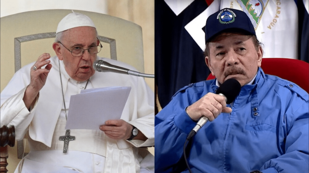 Papa Francisco y Daniel Ortega
