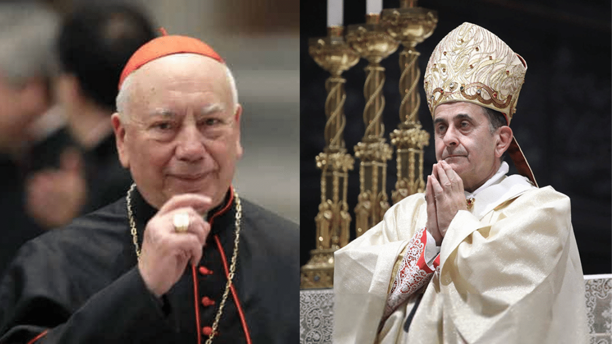 El cardenal Coccopalmerio y el arzobispo de Milán, Mario Delpini