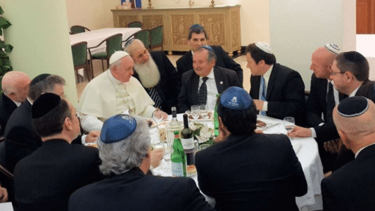 Papa Francisco con rabinos