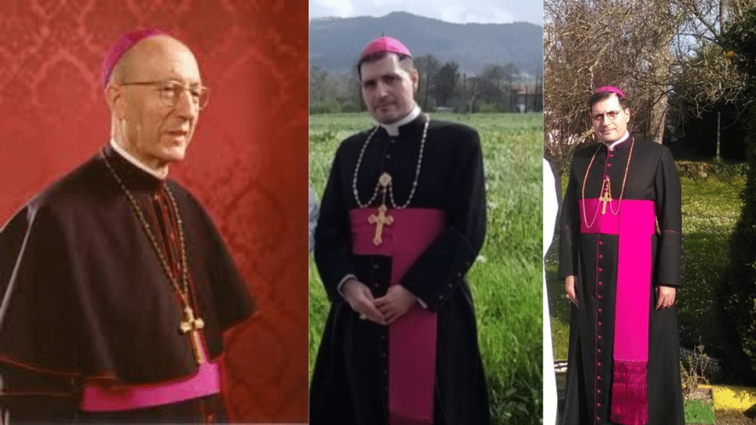 A la izquierda, el obispo José María García y a la derecha Pablo de Rojas