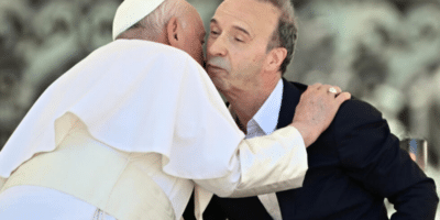 El Papa Francisco con Roberto Benigni