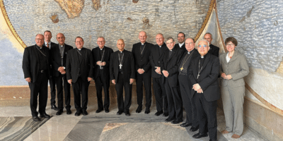 Los obispos alemanes en Roma con el cardenal Fernández, Prevots y Parolin