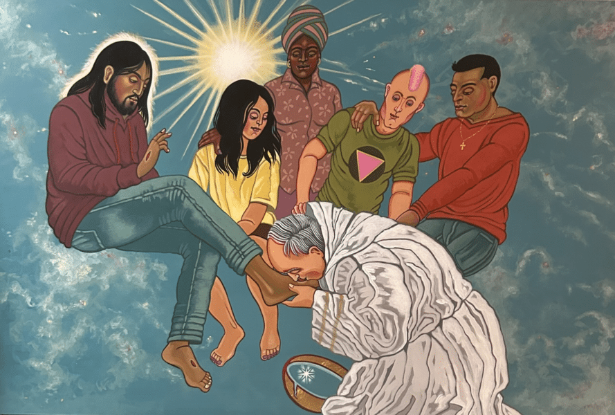 El encuentro LGBT del padre James Martin, presidido por un irreverente ‘icono’ obra de un sacerdote gay