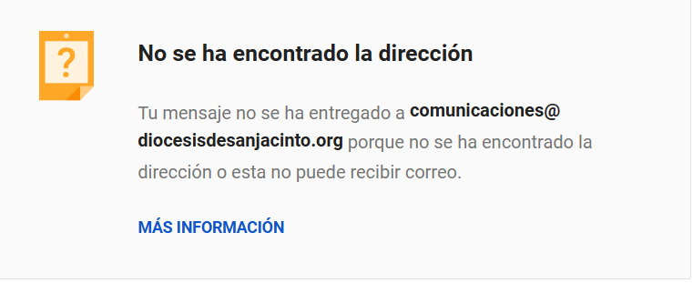 Correo diócesis san Jacinto