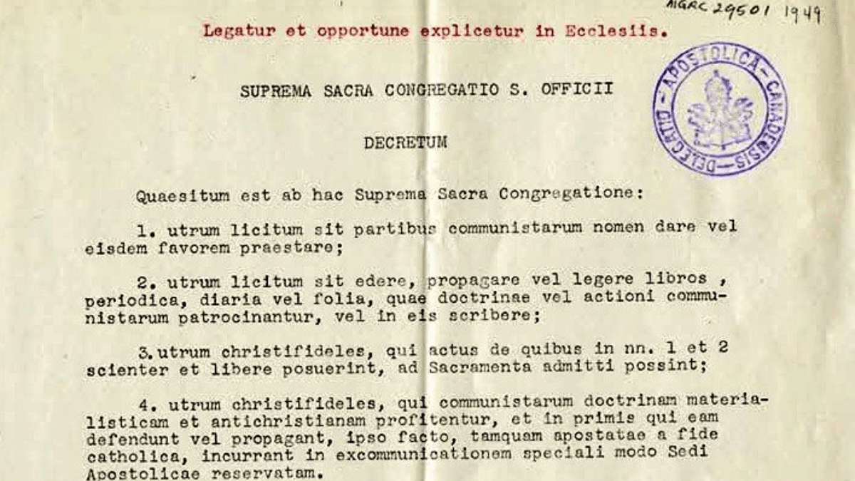 Decreto Pío XII comunismo