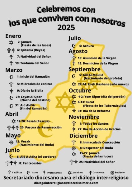 Calendario interreligioso diócesis de Almería