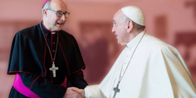 José Antonio Satué y el Papa Francisco