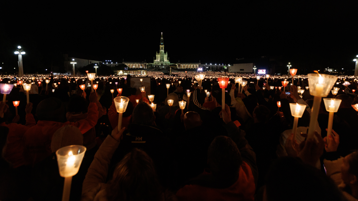 Santuario de Fátima antorchas