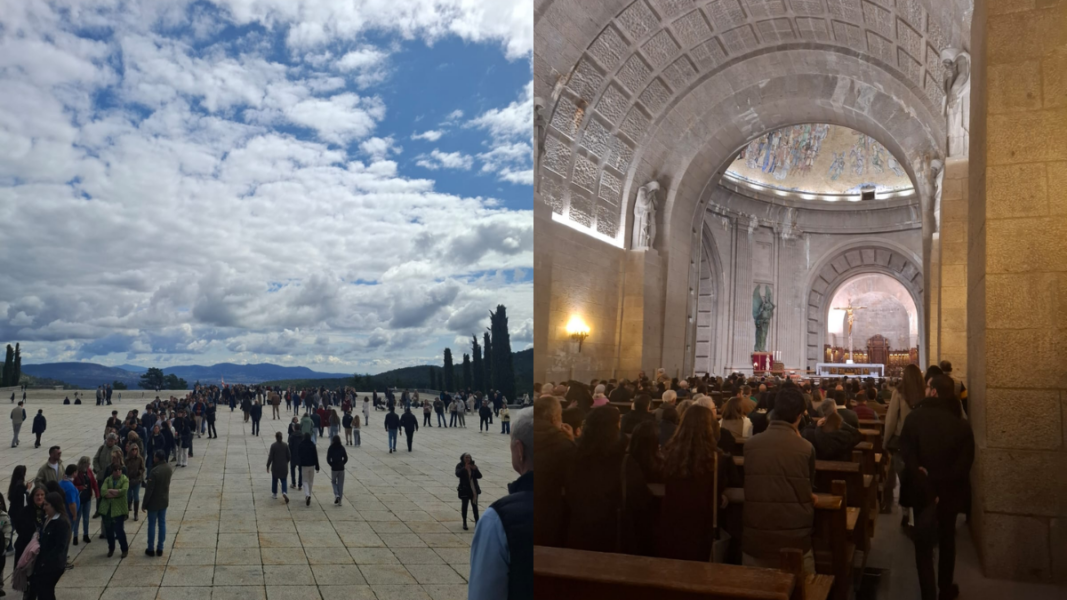 Afluencia masiva a las misas del domingo en el Valle de los Caídos