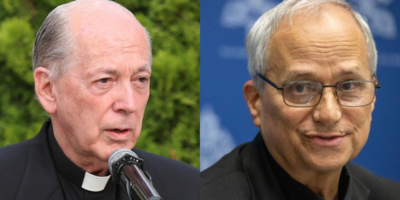 El cardenal Cipriani y el cardenal Prevost