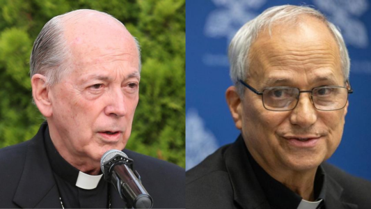 El cardenal Cipriani y el cardenal Prevost