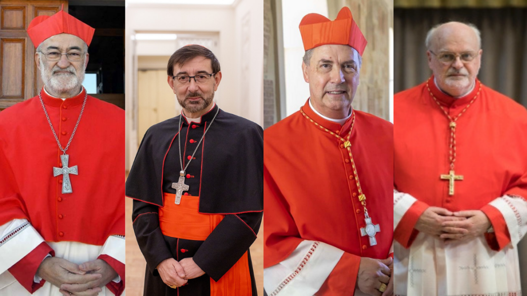 De izquierda a derecha: Cristóbal López; José Cobo; Ángel Fernández Artime y Anders Arborelius