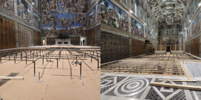 Preparación de la Capilla Sixtina