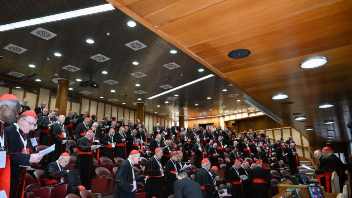 Cardenales reunidos en una de las Congregaciones generales