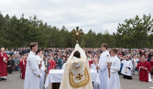 Peregrinación eucarística en California con adoración al Santísimo Sacramento al aire libre