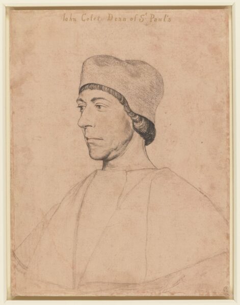 Retrato de John Colet, teólogo y reformador católico inglés del siglo XVI.