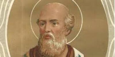 Retrato de San León III, Papa que coronó a Carlomagno como emperador