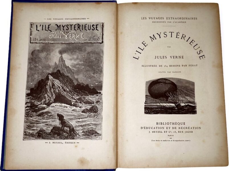 Ilustración de “La isla misteriosa” de Jules Verne, novela que inspira una reflexión sobre el valor teológico de la ficción.